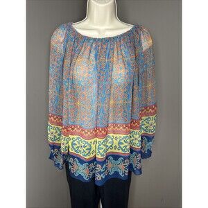 GRACIA Colorful Blouse Sheer (Oversized - fits Sz 8/10/12) Designer